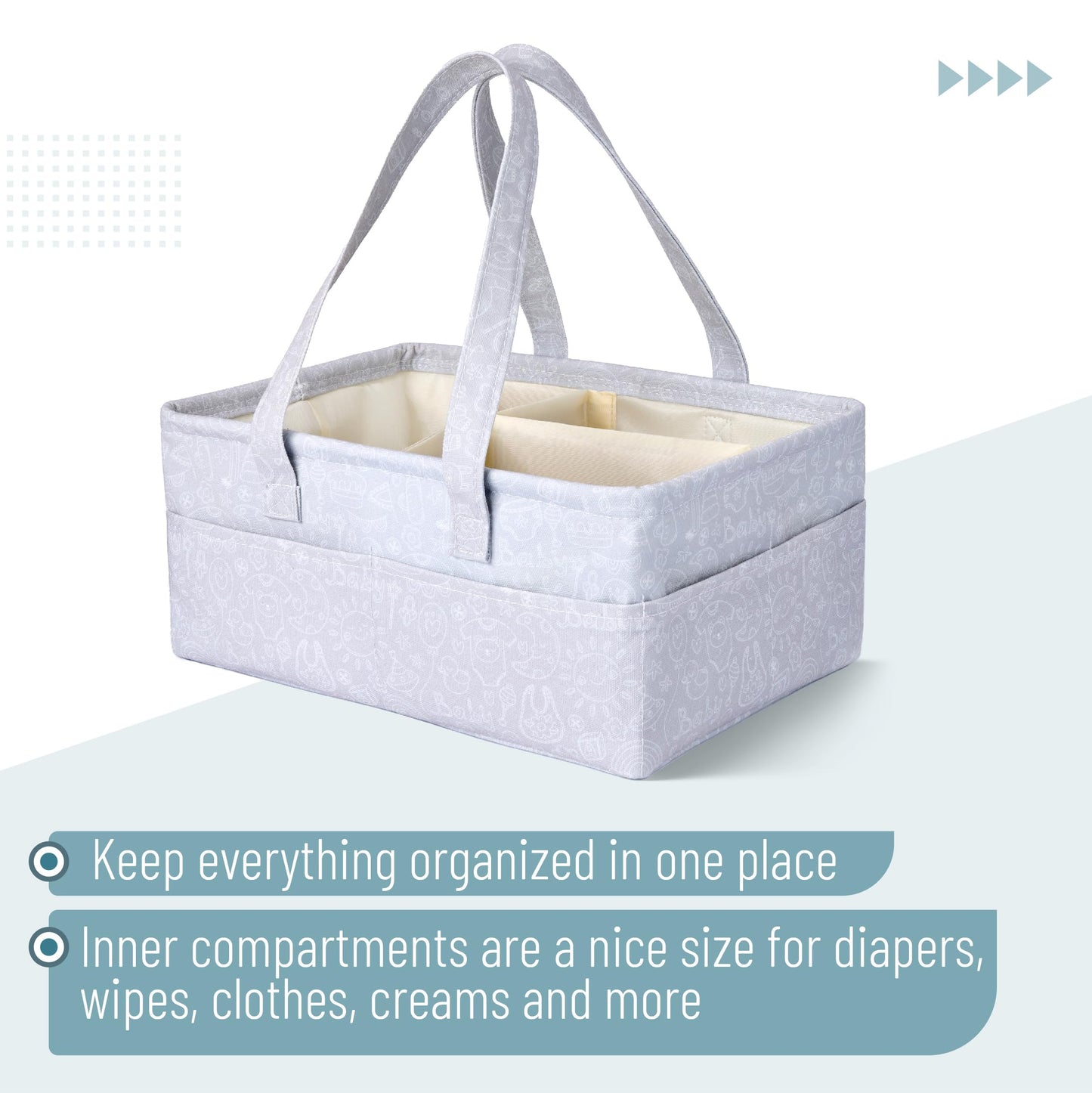 Mr. Pen- Baby Diaper Caddy Organizer, Cute Pattern, Diaper Organizer, Car Diaper Caddy, Baby Caddy Organizer, Portable Diaper Ca