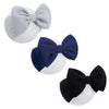 Lanmerry Hairband For Girls Baby - 3 Pack Black With Bows Elastics Headbands Oversized Head Wraps Infant Toddlers Kids