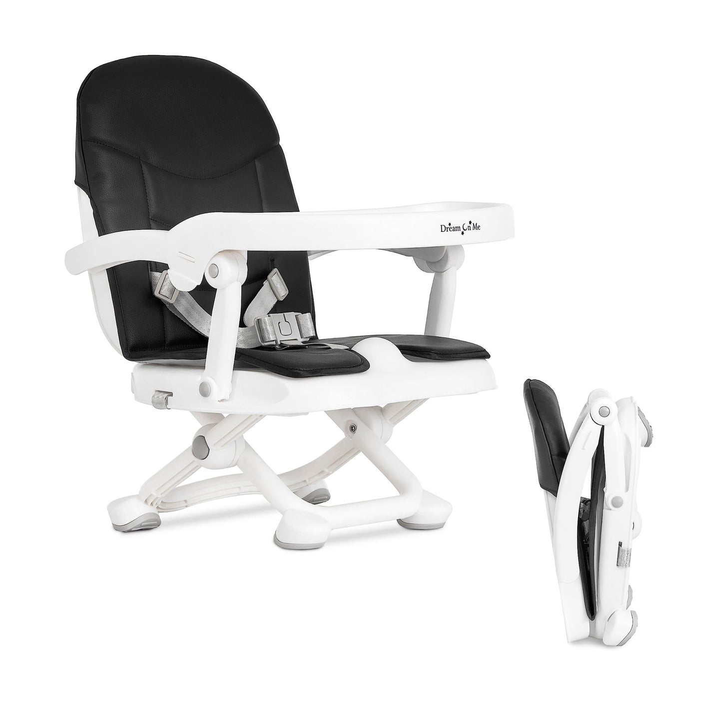 Dream On Me Munch N Go Booster Seat for Babies 6-36 Months, 3-in-1 Feeding, Floor & Table Seat, Adjustable 4 Heights, Lightweigh