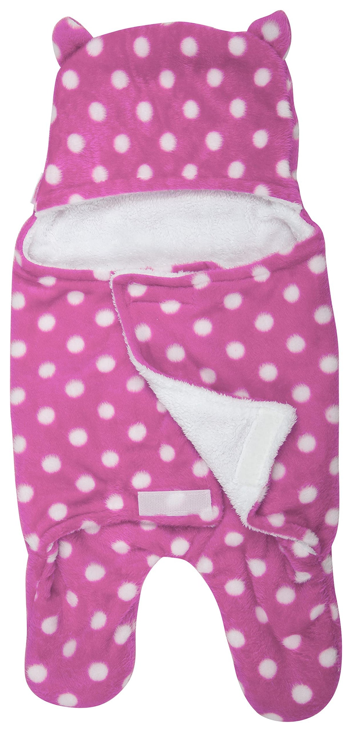 BTfash New Born MultiPurpose Baby Boys and Baby Girls Blanket and Sleeping Bag (Pink Dot, 06 Months)