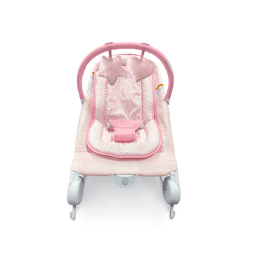 Summer Infant 2-In-1 Bouncer & Rocker Duo (Pink) Convenient And Portable Rocker And Bouncer For Babies Includes Soft Toys And So