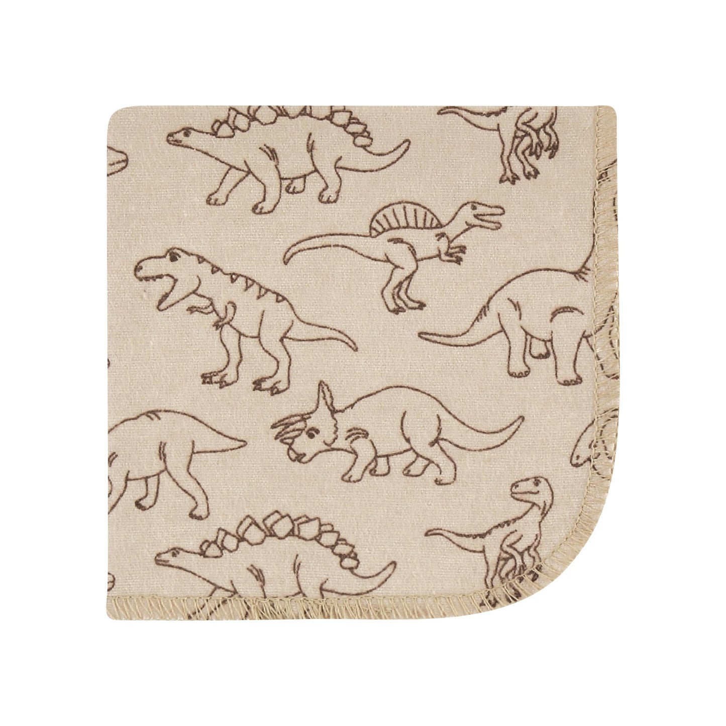 Hudson Baby Unisex Baby Flannel Washcloths, Dinosaur Adventures 12Pk, One Size