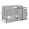 Storkcraft Portofino All-in-One Convertible Crib & Changer (Pebble Gray) - GREENGUARD Gold Certified, Fits Standard Crib Mattres