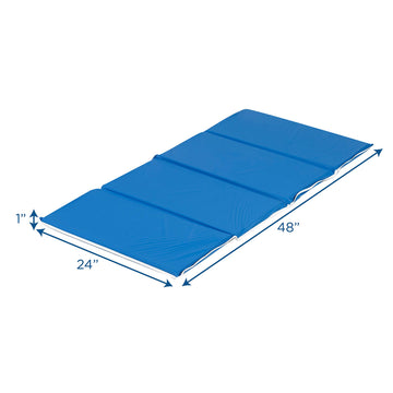 Childrens Factory 1 Tough Duty Folding Blue Rest Mat, Classroom Nap Mats for Preschools & Daycares, Foam Napping Floor Mat for
