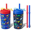 Fimibuke Kids & Toddlers Cups With Straw, 10Oz Spill Proof Sippy Cups For Toddlers, Insulated Stainless Steel Kids Tumblers With