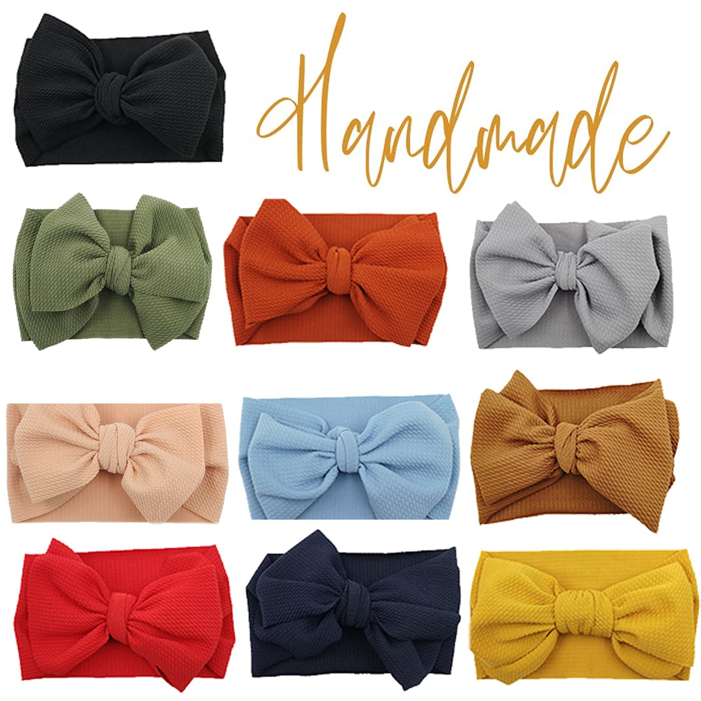 Kidocheese Big Bows Nylon Headbands With Oversized Head Wraps And Hair Accessories For Newborns, Infants, Toddlers, And Girls