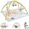 Fisher-Price Baby Playmat Simply Senses Newborn Gym With Mobile & Sensory Activity Toys For Developmental Play Ages 0+ Months