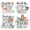 Cute Woodland Creature Baby Shower Thank You Stickers Labels,Forest Woodland Animals Sticker For Woodland Creatures Theme Baby S