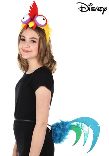 Elope Disney Moana Hei Hei Headband & Tail Rooster Costume Accessory Kit For Kids And Adults Standard
