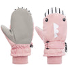 Toddler Mittens Winter Snow Glove Waterproof Mitten Warm Fleece Kid Ski Gloves For Boys Girls Pink Whale M