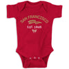 Retro Pennant Baby Apparel For San Francisco Football Fans (Nb-7T) (Red Onesie, 12 Months)