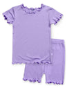 Vaenait Infant Kids Toddler Girls Boys Short Sleeve Sleepwear Pajamas 2Pcs Set Shirring Lightpurple S