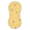 Yyzzh Cute Bee On Honey Yellow Honeycomb Muslin Burp Cloths For Baby 1 Pack 100% Cotton Baby Washcloths Bibs For Boy Girl
