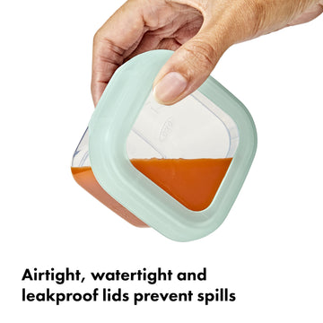 Oxo Tot Baby Blocks Food Storage Containers (4 Oz.) - Opal