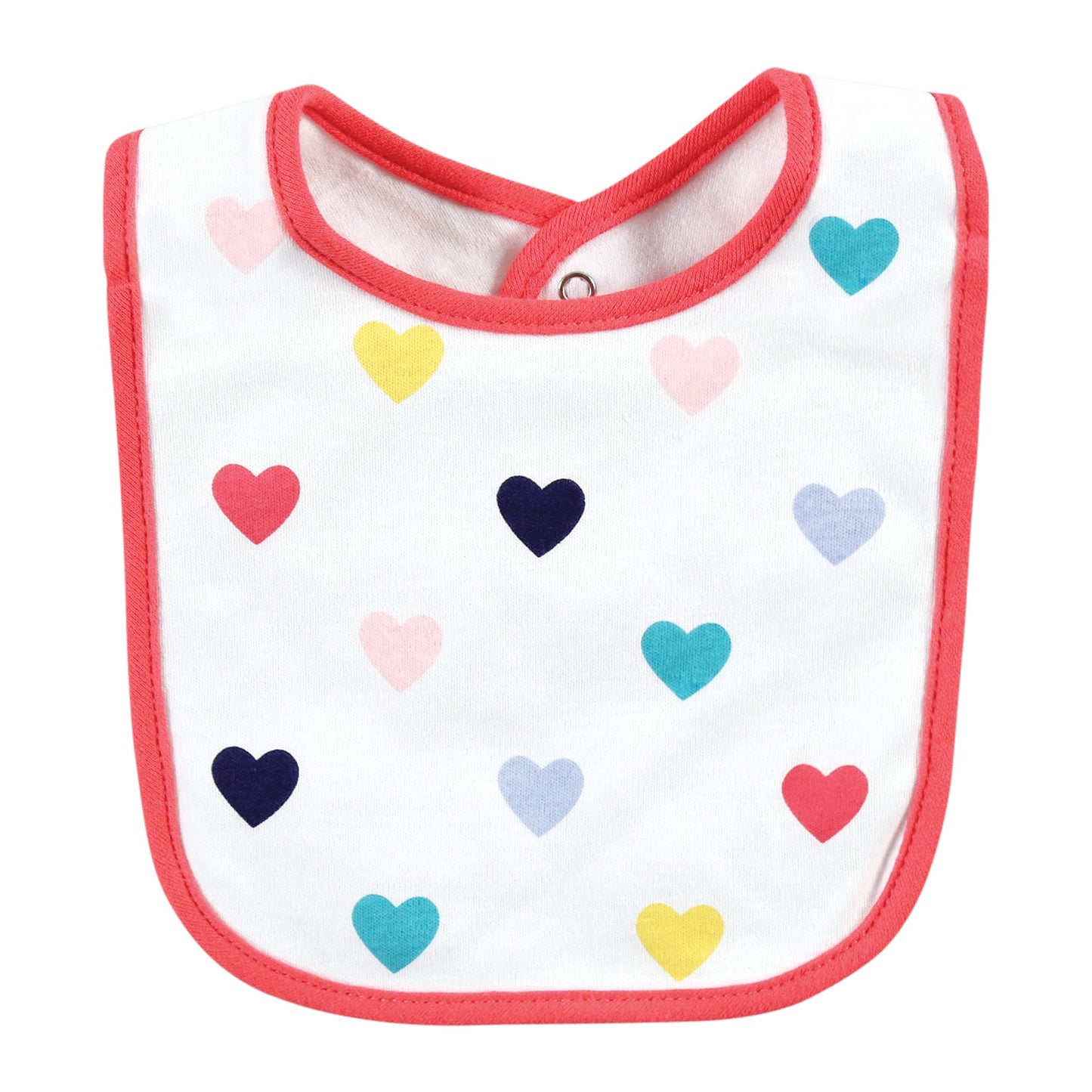 Hudson Baby Unisex Baby Cotton Bibs, Girl Bold Family, One Size