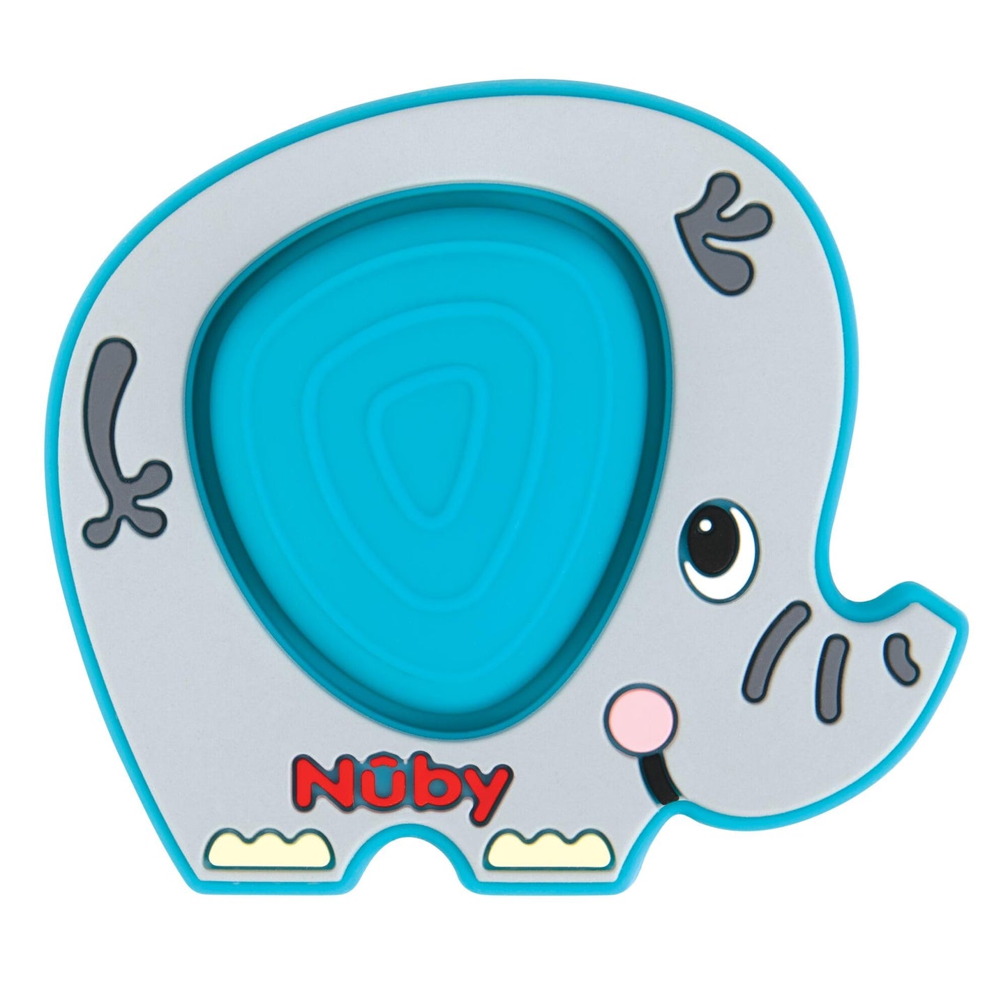 Nuby Teethe N Pop Sensory Play Teether - Baby Teething Toy - 3+ Months - Elephant - Baby Stocking Stuffer