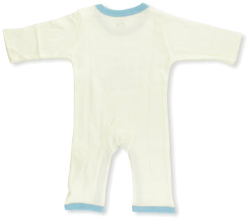 Babysoy Unisex Organi Baby Onepiece Bodysuit (3-6 Months, Whale)