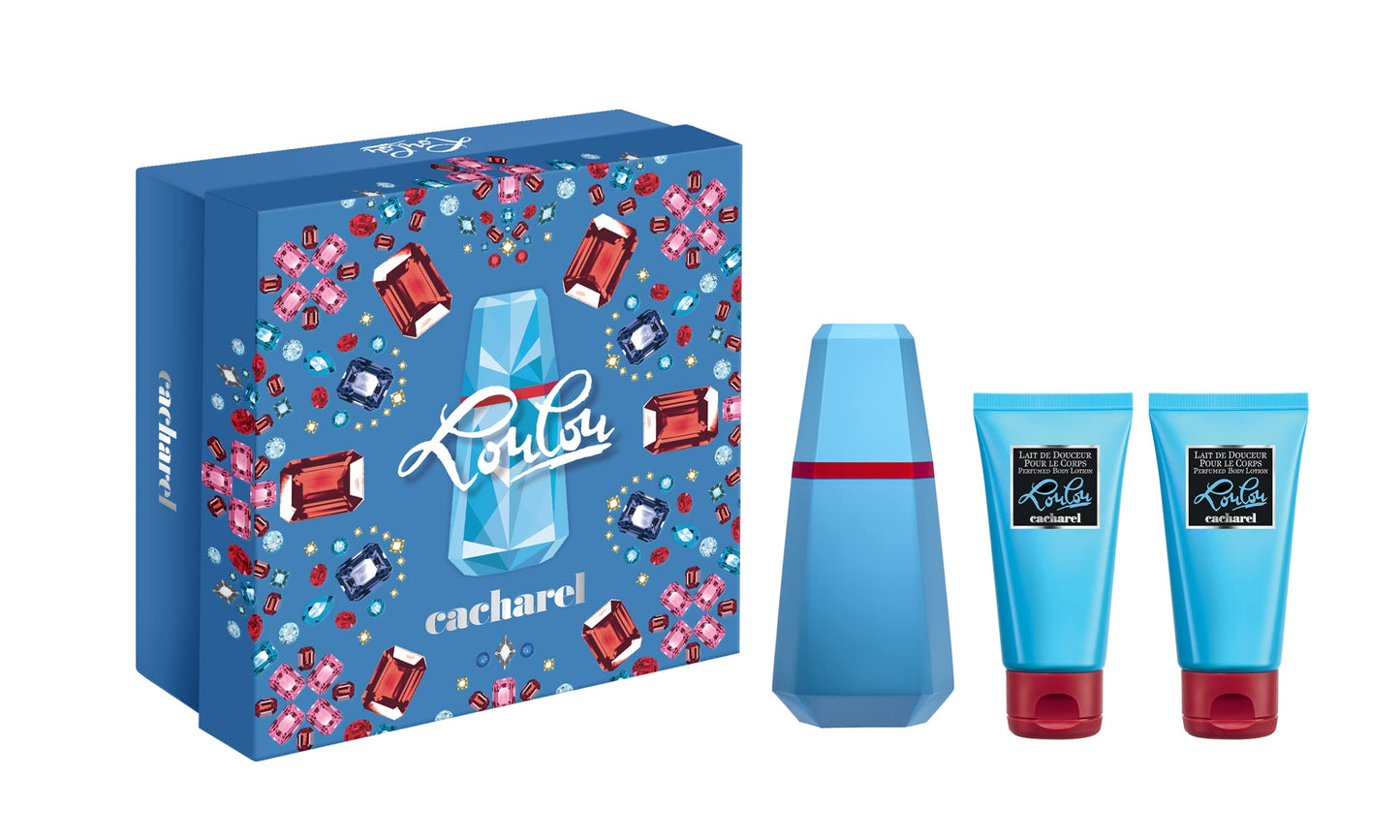 Lou Lou By Cacharel For Women - 3 Pc Gift Set 1.7Oz Edp Spray, 1.7Oz Body Lotion, 1.7Oz Body Lotion