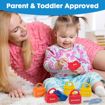 YYDeek Montessori Toys for 3 Year Old, Preschool Activities Toys Games for Toddler, Lock & Key Counting Toys for Toddlers, Math