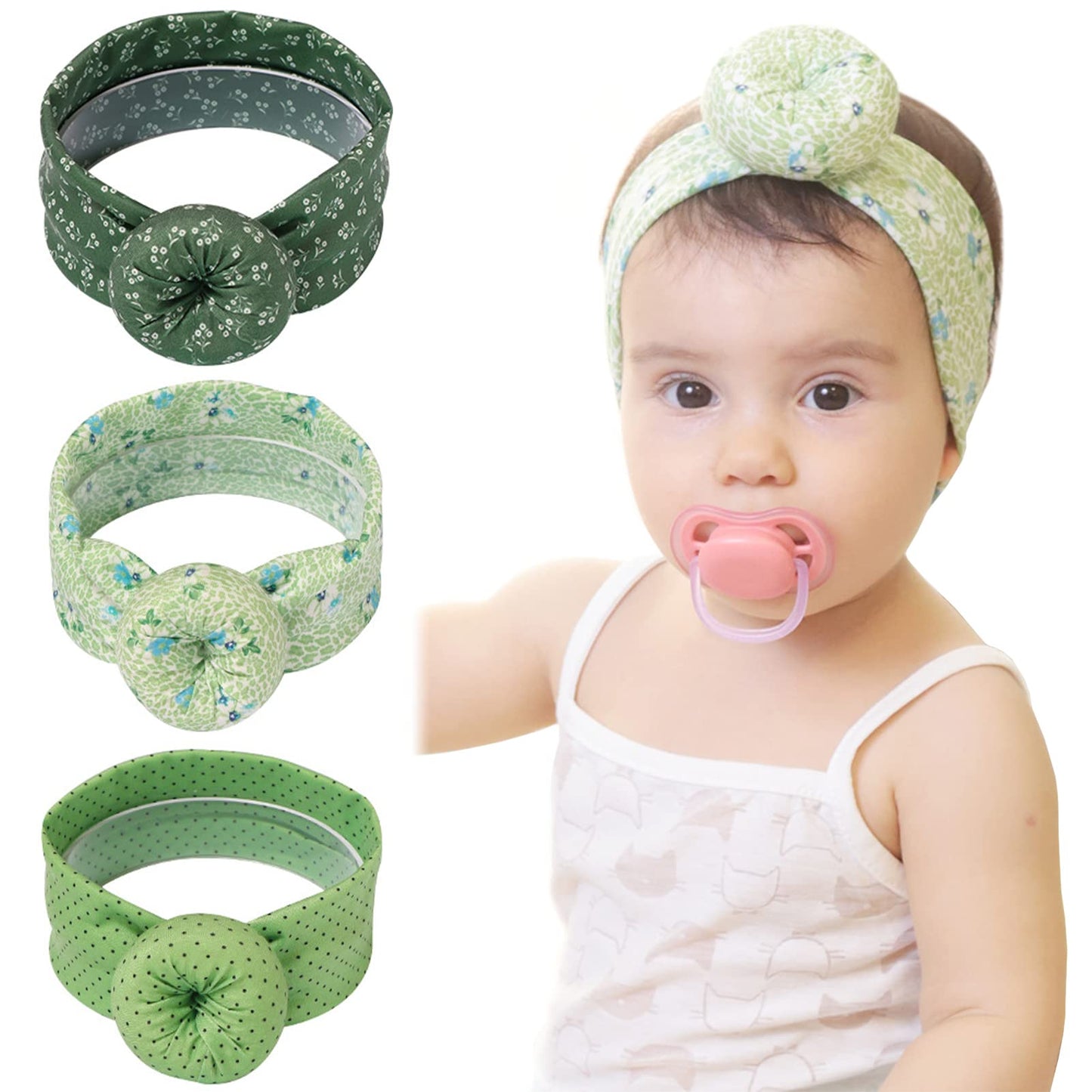 Fmeida Headbands for Baby Girl Newborn Essentials Hair Accessories 3 Pack Headbands