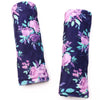 Baby Car Seat Belt Covers, Purple Flower Car Seat Strap Covers For Boys Girls, Fleece Stroller Strap Cover For Kids, Soft Car Se