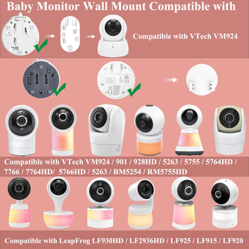 Derebir Flexible Baby Monitor Mount Stand Holder Compatible With Vtech Vm924/ 901/928Hd /5263/5755/5764Hd /7764Hd/5766Hd /5263/B