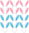 Plush Bunny Ears Headband, 12Pcs Easter Bunny Ears Headbands, Bunny Hairbands For Holiday Easter Birthday Party Favors (2 Colors