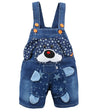 Kidscool Space Baby Summer Cotton Denim 3D Cartoon Star Dog Soft Short Overalls,Blue,2-3 Years