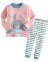 Vaenait Baby Kids Girls Boys Cotton Sleepwear Pajama 2Pcs Set Pink Bunny 4-5T/L