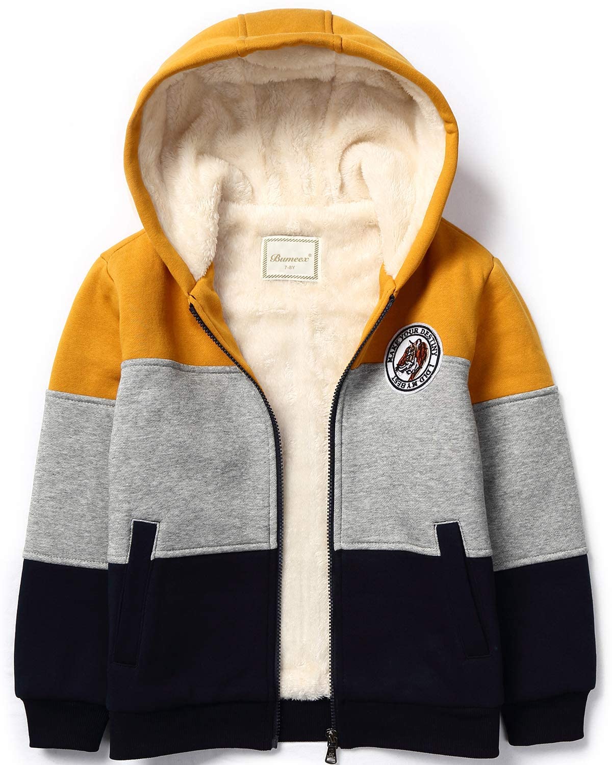 Bumeex Baby Toddler Boys Jacket Hoodie Sweatshirt 2t Yellow