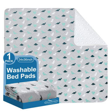 Potty Training Pee Pads For Kids, Toddlers Mattress Pad 100% Waterproof, Non Slip 34''X 36'' Bed Wetting Pad For Twin Beds, Wash