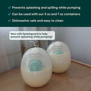 Willow Go - Reusable Breast Milk Containers W/New & Improved Splash Guard - Holds 7 Oz. Per Container - Postpartum Essentials -