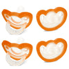 Razbaby Jollypop Baby Pacifier Newborn, 0-3M (Orange, 4 Count)