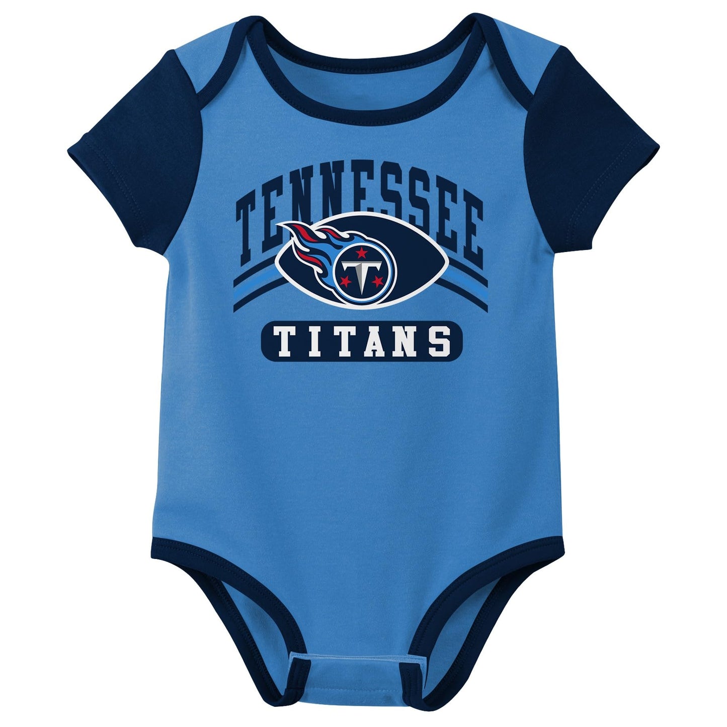 Outerstuff Nfl Newborn Baby And Infant Short Sleeve Bodysuit Variety 3-Pack - Tennessee Titans, 12M