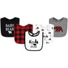 Hudson Baby Unisex Baby Cotton Bibs, Buffalo Plaid Bear, One Size