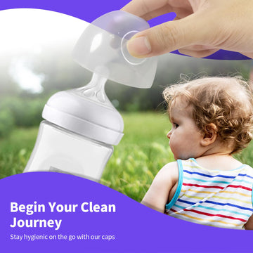 Baby Bottle Lids Compatible With Philips Avent Baby Bottles, Soft & Safe Bottle Caps For Avent Glass & Natural Bottles, 6 Count