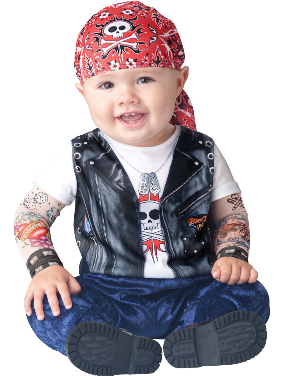 Lil Characters Baby Boy'S Born To Be Wild, Black/Red, Medium