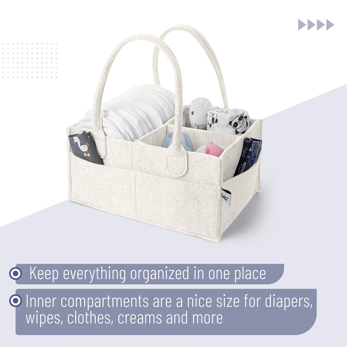 Mr. Pen- Baby Diaper Caddy Organizer, Beige, Baby Organizer, Car Diaper Caddy, Baby Caddy Organizer, Portable Diaper Caddy, Diap