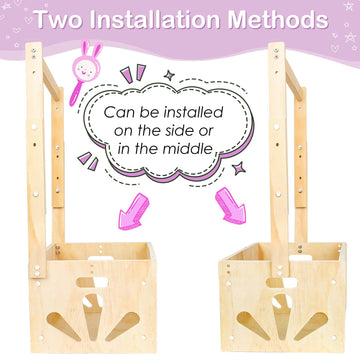 Vibaruta Wooden Crate Basket, Baby Storage Crate Closet With Adjustable Handle, Basket For Baby Shower Gifts (Natural)