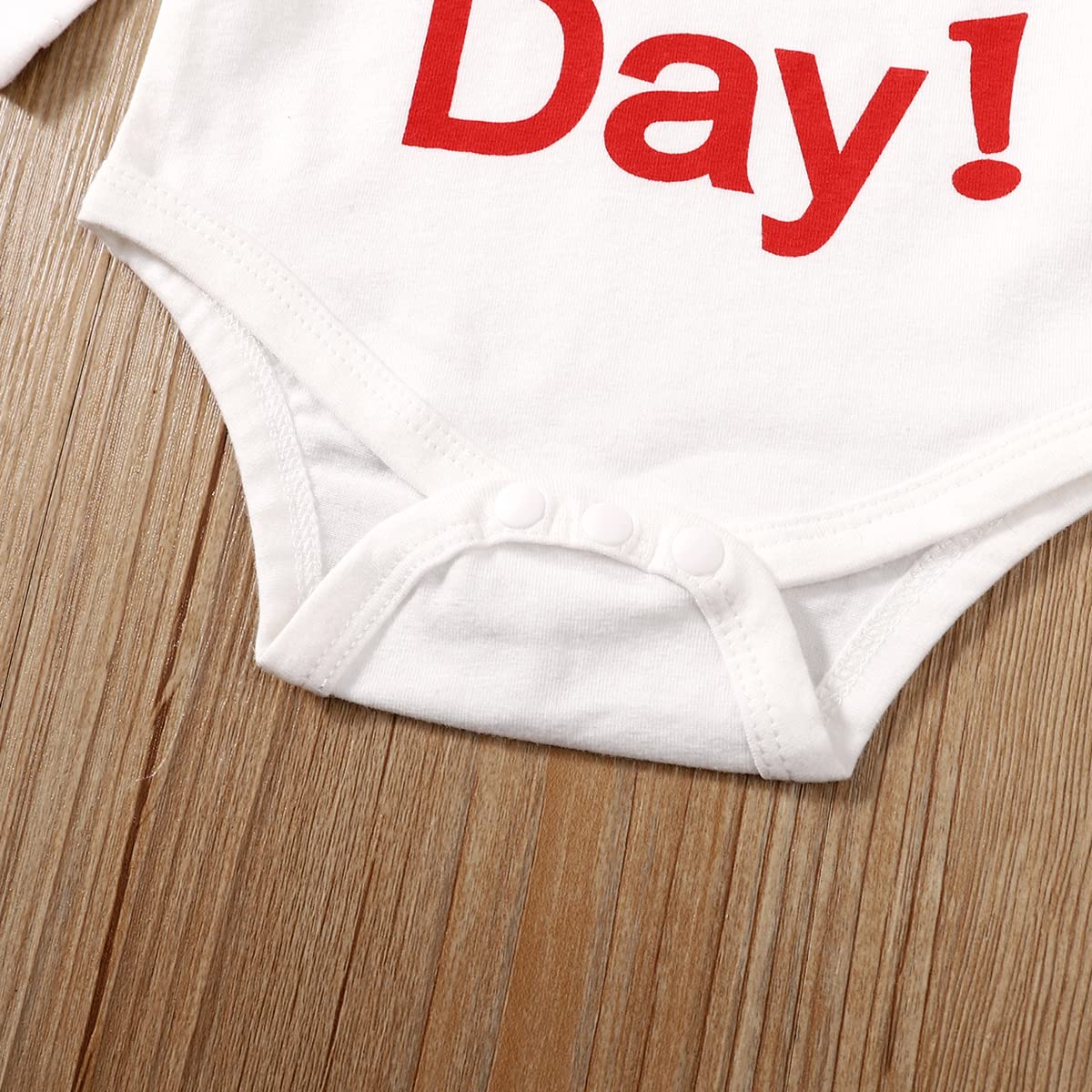 Detigee Baby Boy First Valentines Day Outfit Newborn My 1St Valentines Day Clothes Boy Valentines Day Outfit (Red,0-3 Months)
