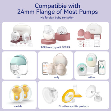 Gotocut Flange Inserts 20Mm 4Pcs Compatible With Elvie Medela Willow Go Bellababy Spectra 24Mm Flange/Shields Wearable Breast Pu