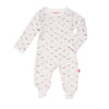 Magnetic Me Footie Pajamas 100% Organic Cotton Baby Boys Sleepwear Quick Magnetic Fastener Sleeper Darjeeling Dasmask 6-9 Months