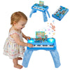 VEVOR Baby DJ Playset for Toddlers 1-3, Educational Musical Table Toys with 133 Sound Sources, Recording and LED DJ Turntable, B