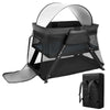 Lilian&Gema 2-In-1 Travel Crib, Portable Crib With Backpack, Lightweight Baby Travel Playpen, Foldable Play Yard With Thick Matt