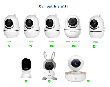 Okemeeo 17.5 Inch Crib Mount For Hellobaby Monitor Hb66/Hb65/Hb248/Anmeate Sm935E, Adjustable Baby Camera Mount No Drill For Pol