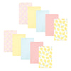 Hudson Baby Unisex Baby Cotton Flannel Burp Cloths, Lemon Daisy 10 Pack, One Size