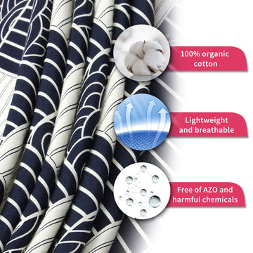 Uhinoos Nursing Cover For Mom Breastfeeding, Baby Privacy Nursing Covers Up Breathable Cotton With Ajustable Hoop For Mother(Geo