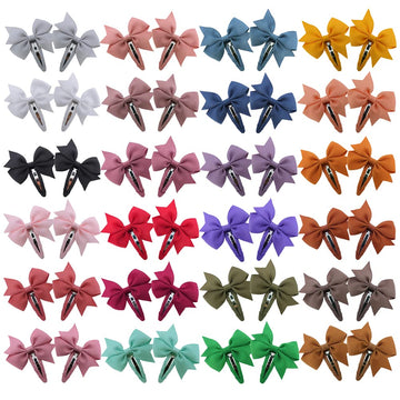 Baily 48 Pcs Tiny Pinwheel Bow Hair Snap Clips For Baby Toddler Littlle Girls Fine Hair Pins In Fringe Bangs (Pinwheel Snap Clip
