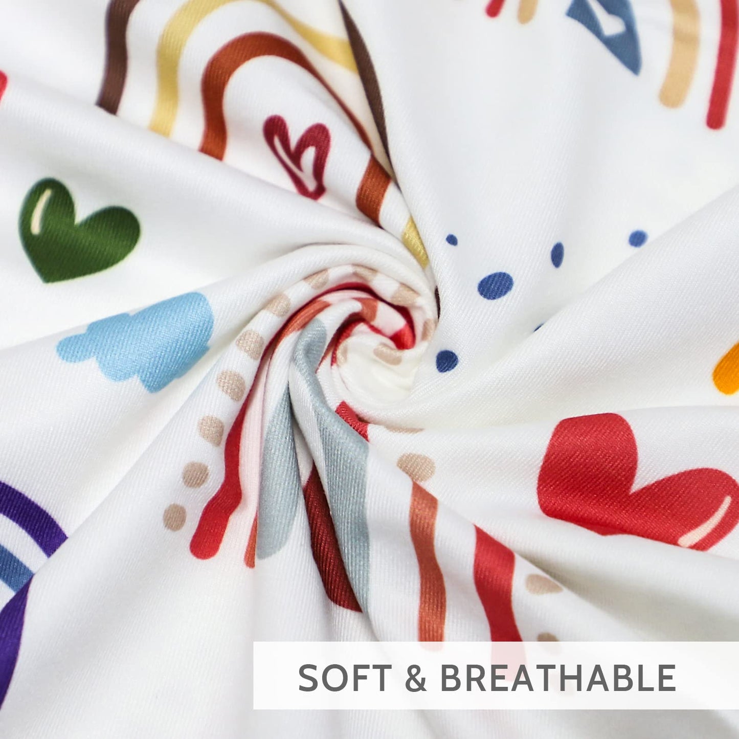 Hnhuaming Rainbow Nursing Pillow Cover, Breastfeeding Pillow Slipcover For Baby Girls/Boys, Soft Snug Fits On Newborn Feeding Pi