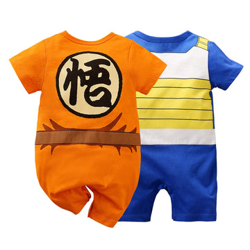 Iurnxb Newborn Long Sleeve Baby Boy And Girls Rompers Costume Jumpsuit Baby Clothes (Blue/Orange2, 9-12 Months)